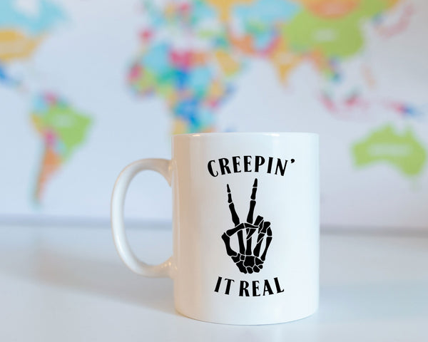 Mugs, Halloween Mugs, Creepin Halloween, Coffee Mugs, , Personalize Mugs,  Halloween Gift, Funny Halloween Gift