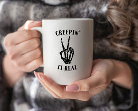 Mugs, Halloween Mugs, Creepin Halloween, Coffee Mugs, , Personalize Mugs,  Halloween Gift, Funny Halloween Gift