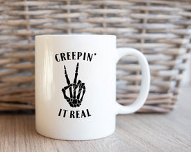 Mugs, Halloween Mugs, Creepin Halloween, Coffee Mugs, , Personalize Mugs,  Halloween Gift, Funny Halloween Gift