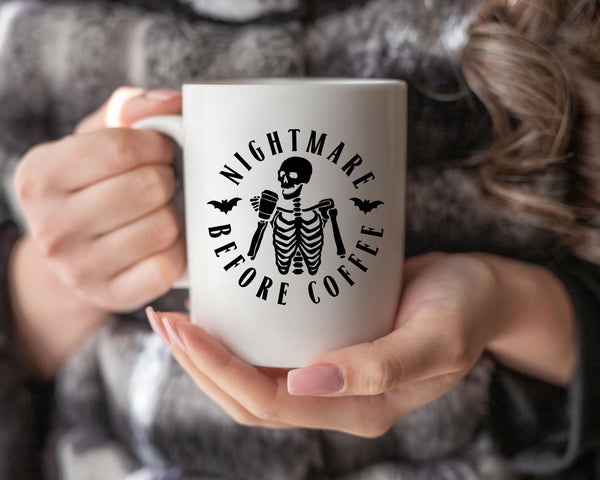 Mugs, Nightmare Before Coffee Mug, Halloween Mugs, Coffee Mugs, Personalize Mugs,  Halloween Gift, Funny Halloween Gift, Gift for Her