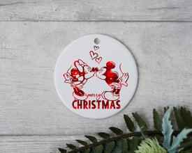 Magical Walt World Christmas Ornament - Magic Lover Couple Xmas Ornament - First Christmas Couple Ornament Gift - Kissing Xmas Ornament!