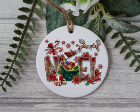 Noel 2022, Merry Christmas, Country Christmas 2022, Happy New Year Ornament, Holidays Ornament, Custom Christmas Ornament, Tree Keepsake