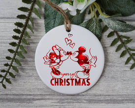 Magical Walt World Christmas Ornament - Magic Lover Couple Xmas Ornament - First Christmas Couple Ornament Gift - Kissing Xmas Ornament!