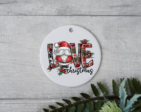 Love Christmas Ornament, Jolly Wish, Country Christmas 2023, Happy New Year Ornament, Holidays Ornament, Custom Christmas Ornament, Xmas2023