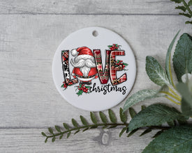 Love Christmas Ornament, Jolly Wish, Country Christmas 2023, Happy New Year Ornament, Holidays Ornament, Custom Christmas Ornament, Xmas2023