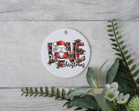 Love Christmas Ornament, Jolly Wish, Country Christmas 2023, Happy New Year Ornament, Holidays Ornament, Custom Christmas Ornament, Xmas2023