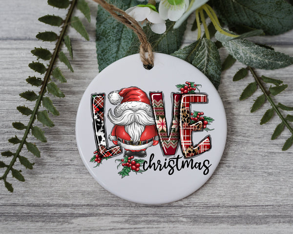 Love Christmas Ornament, Jolly Wish, Country Christmas 2023, Happy New Year Ornament, Holidays Ornament, Custom Christmas Ornament, Xmas2023