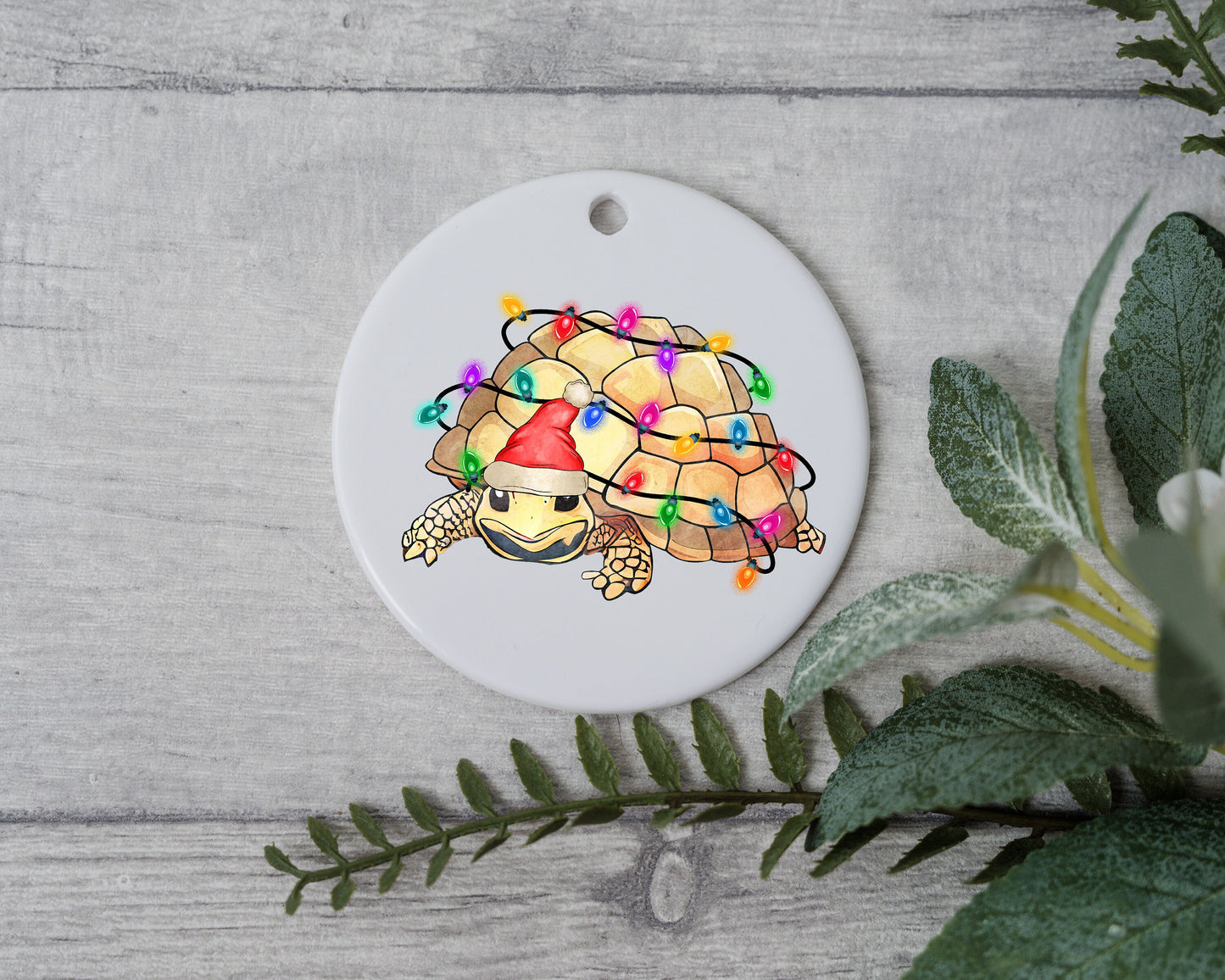 Baby Turtle with Santa Hat/Light, Baby Turtle Christmas Light, Christmas Gift Ornament, Santa Helper with Santa Hat, Christmas Light