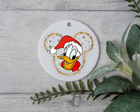 Happy Duck Christmas Ornament, Disney World Christmas Ornament, Disney Christmas Ornament, Christmas Gift, Disney Family Gift Ornament