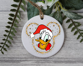 Happy Duck Christmas Ornament, Disney World Christmas Ornament, Disney Christmas Ornament, Christmas Gift, Disney Family Gift Ornament