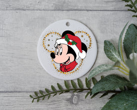 Happy Mouse Christmas Ornament, Disney Christmas Ornament, Christmas Trip Gift Ornament, Christmas Gift, Disney Family Gift Ornament