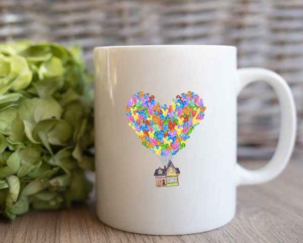 UP! Magic House Christmas Mug, Magic House with Balloon, Disney World 2022 Christmas Gift,  Christmas Gift Mug, Merry Christmas Coffee Mug