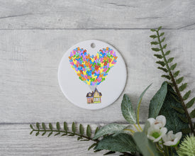 UP! Christmas Ornament - Float Away House With Mouse Ear Balloons 2023 Christmas Gift - Charming Customizable Ornament Gift For Loved Ones!