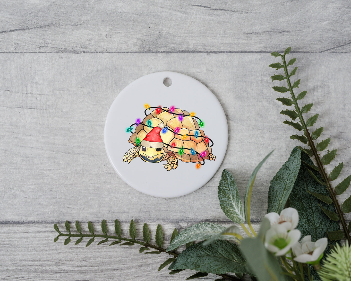 Baby Turtle with Santa Hat/Light, Baby Turtle Christmas Light, Christmas Gift Ornament, Santa Helper with Santa Hat, Christmas Light