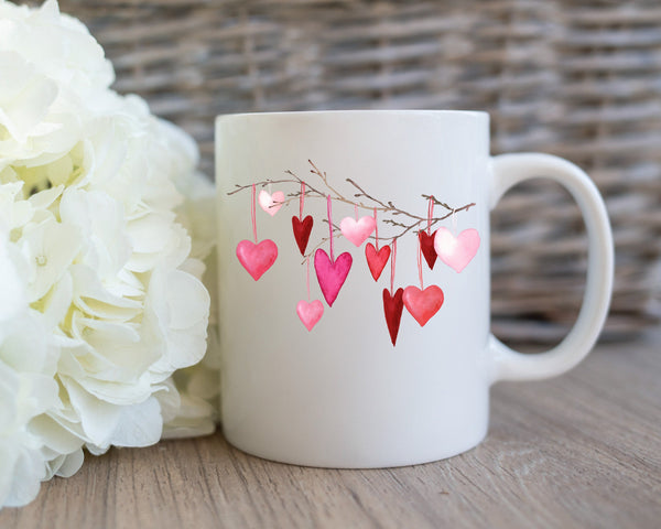 Bleeding Love Coffee Mug, Watercolor Heart Coffee Mug, My Valentines Day Gift, Valentine Gift For Him/Her Mug, Customized Valentines Mug