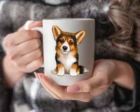 Black and Tan Corgi Coffee Mug, Personalized Coffee Mug, Corgi Pet Owner Gift Mug, Custom Pet Owner Gift Coffee Mug, Dog Lover Coffee Mug