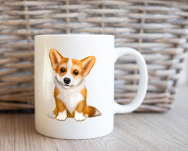 Tan Corgi Coffee Mug, Personalized Coffee Mug, Corgi Pet Owner Gift Mug, Custom Pet Owner Gift Coffee Mug, Dog Lover Coffee Mug