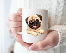 Pug Coffee Mug, Personalized Coffee Mug, Pet Owner Gift Mug, Pug Owner Gift, Dog Lover Coffee Mug, Custom Pet Coffee Mug, Men in Black Pug