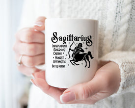 Sagittarius Zodiac Coffee Mug, Personalized Zodiac Mug, Zodiac Personality Traits Mug, Custom Coffee Mug, Customized Mug, Mug With Zodiac