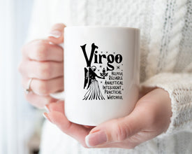 Virgo Zodiac Coffee Mug, Personalized Zodiac Mug, Zodiac Personality Trait Mug, Custom Coffee Mug, Customized Mug, Virgo Birthday Gift