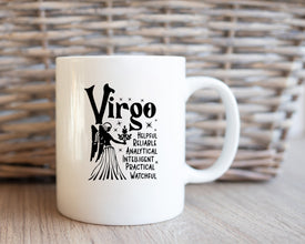 Virgo Zodiac Coffee Mug, Personalized Zodiac Mug, Zodiac Personality Trait Mug, Custom Coffee Mug, Customized Mug, Virgo Birthday Gift