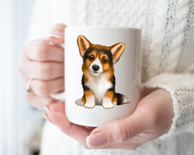 Black and Tan Corgi Coffee Mug, Personalized Coffee Mug, Corgi Pet Owner Gift Mug, Custom Pet Owner Gift Coffee Mug, Dog Lover Coffee Mug