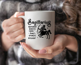 Sagittarius Zodiac Coffee Mug, Personalized Zodiac Mug, Zodiac Personality Traits Mug, Custom Coffee Mug, Customized Mug, Mug With Zodiac