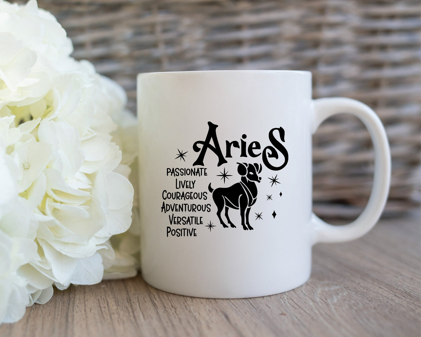 Aries Zodiac Coffee Mug, Personalized Zodiac Mug, Zodiac Personality Traits Mug, Custom Coffee Mug, Customized Mug, Aries Birthday Gift