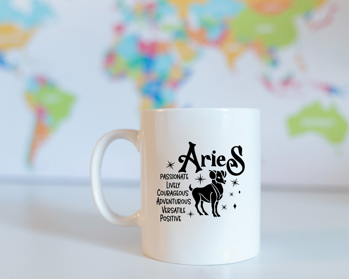 Aries Zodiac Coffee Mug, Personalized Zodiac Mug, Zodiac Personality Traits Mug, Custom Coffee Mug, Customized Mug, Aries Birthday Gift