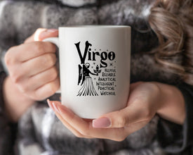 Virgo Zodiac Coffee Mug, Personalized Zodiac Mug, Zodiac Personality Trait Mug, Custom Coffee Mug, Customized Mug, Virgo Birthday Gift