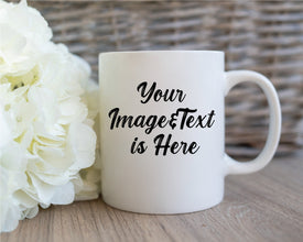 Enjoy Your Morning Brew with a Personalized Touch: Custom Text and Image Coffee Mug - Design Your Own Unique Mug for Every Sip