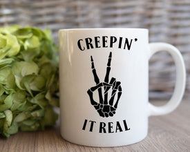 Mugs, Halloween Mugs, Creepin Halloween, Coffee Mugs, , Personalize Mugs,  Halloween Gift, Funny Halloween Gift