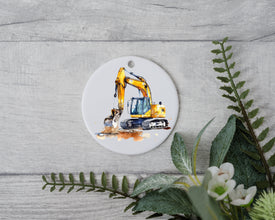 Little Builders' Delight: Constructing Bulldozer Kids Ornament - Add a Touch of Fun to Christmas with this Charming Keepsake