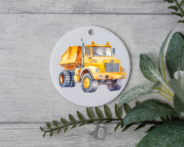 Building Holiday Cheer: Constructing Truck Kids Ornament - Add Joy to Christmas with this Adorable Construction-themed Keepsake