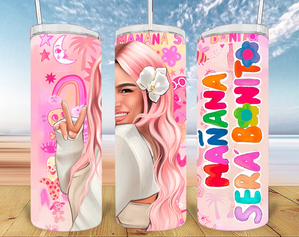 Elevate Your Sip: Karol G Tumbler - Enjoy Your Beverages in Style with this Chic and Music-Inspired Drinkware