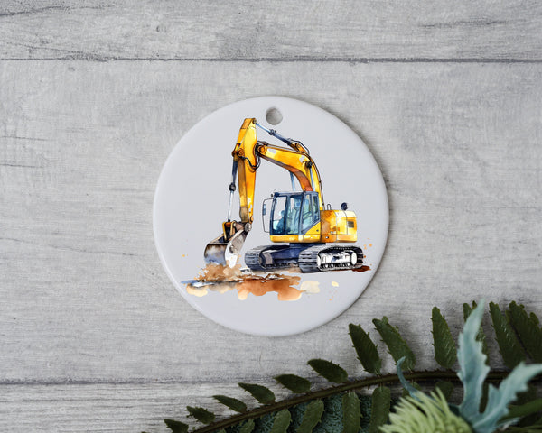 Little Builders' Delight: Constructing Bulldozer Kids Ornament - Add a Touch of Fun to Christmas with this Charming Keepsake