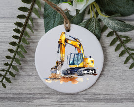 Little Builders' Delight: Constructing Bulldozer Kids Ornament - Add a Touch of Fun to Christmas with this Charming Keepsake