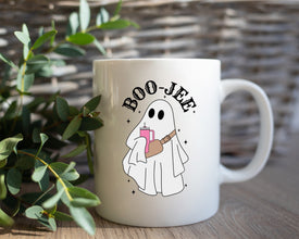 Boo-Jee Halloween Mug: Sip in Spooky Style with This Boo-tifully Designed Mug - Perfect for Halloween Vibes