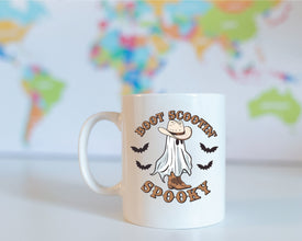 Boot Scootin Halloween Mug: Sip in Spooky Style with This Boo-tifully Designed Mug - Perfect for Halloween Vibes