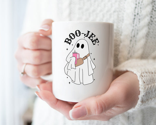 Boo-Jee Halloween Mug: Sip in Spooky Style with This Boo-tifully Designed Mug - Perfect for Halloween Vibes