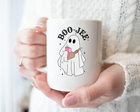 Boo-Jee Halloween Mug: Sip in Spooky Style with This Boo-tifully Designed Mug - Perfect for Halloween Vibes