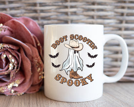 Boot Scootin Halloween Mug: Sip in Spooky Style with This Boo-tifully Designed Mug - Perfect for Halloween Vibes