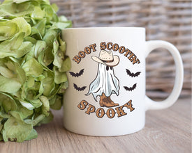 Boot Scootin Halloween Mug: Sip in Spooky Style with This Boo-tifully Designed Mug - Perfect for Halloween Vibes