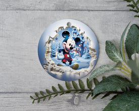 Winter Wonderland Whimsical Mouse Christmas Ornament - A Cheerful Addition to Your Holiday Decor and a Perfect Nostalgic Keepsake!