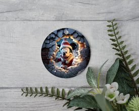 Magical Fairy-tale Christmas Ornament with Mickey. Storybook Animated Cartoon Mouse for for a Festive and Fun Holiday Gift.