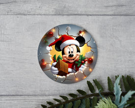 Christmas Spired Mouse Breaking Through With Presents Ornament Gift - Share the Magic of the Season with This Adorable Fairy-tale Gift!