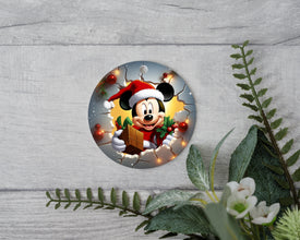 Christmas Spired Mouse Breaking Through With Presents Ornament Gift - Share the Magic of the Season with This Adorable Fairy-tale Gift!