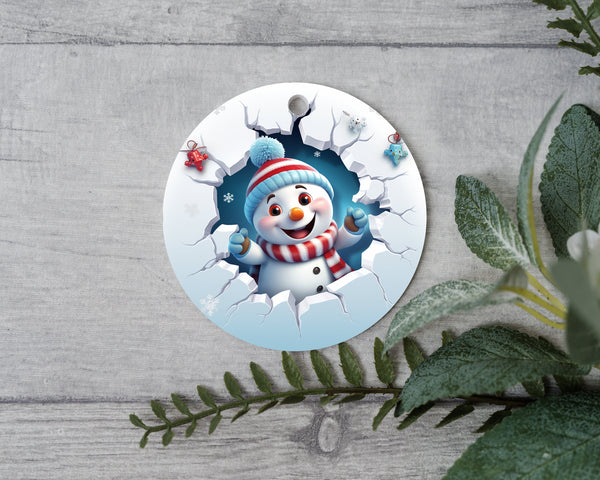 Cute and Cozy: Baby Frosty The Snowman Ornament - Adorable Keepsake for Your Little One's First Christmas!