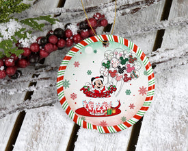 Whimsical Mouse Christmas Holiday Tea Cup Ornament - Lift Off With Magic and Sprinkle Joy on Your Christmas Tree This Holiday Season.