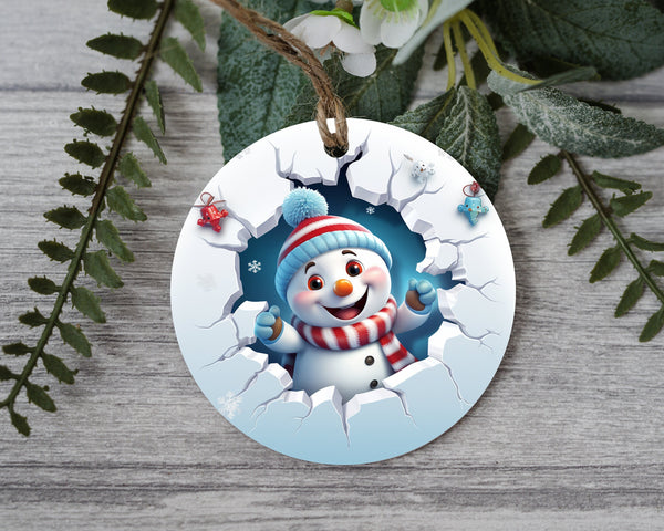 Cute and Cozy: Baby Frosty The Snowman Ornament - Adorable Keepsake for Your Little One's First Christmas!